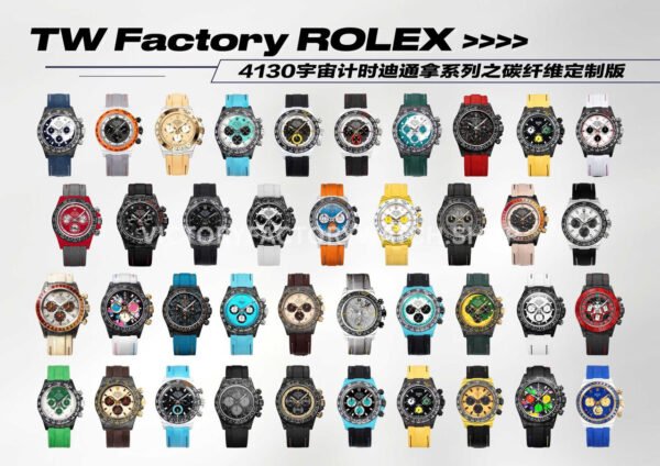 TW Factory Rolex Daytona 116500 40mm Carbon Fiber Black Canvas Strap Yellow Black Dial