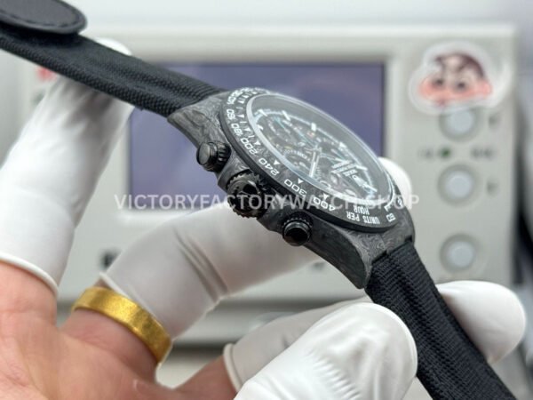 TW Factory Rolex Daytona 116500 40mm Carbon Fiber Black Canvas Strap Skeleton Dial