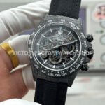 TW Factory Rolex Daytona 116500 40mm Carbon Fiber Black Canvas Strap Skeleton Dial
