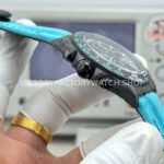 TW Factory Rolex Daytona 116500 40mm Carbon Fiber Light Blue Canvas Strap Skeleton Dial