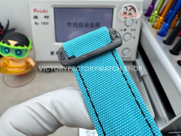 TW Factory Rolex Daytona 116500 40mm Carbon Fiber Light Blue Canvas Strap Skeleton Dial