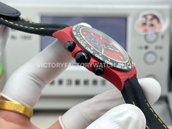 TW Factory Rolex Daytona 116500 40mm Red Carbon Fiber Black Canvas Strap Red Dial