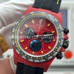 TW Factory Rolex Daytona 116500 40mm Red Carbon Fiber Black Canvas Strap Red Dial