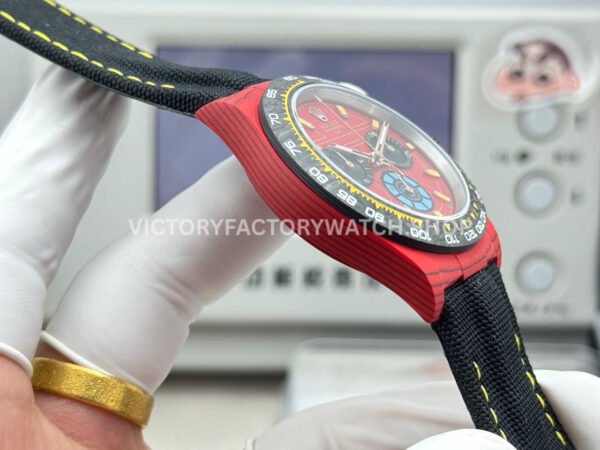 TW Factory Rolex Daytona 116500 40mm Red Carbon Fiber Black Canvas Strap Red Dial