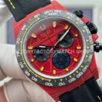 TW Factory Rolex Daytona 116500 40mm Red Carbon Fiber Black Canvas Strap Red Dial