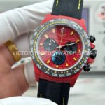 TW Factory Rolex Daytona 116500 40mm Red Carbon Fiber Black Canvas Strap Red Dial