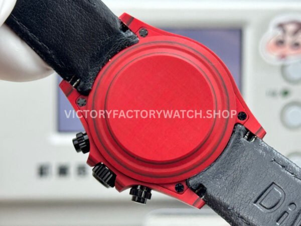 TW Factory Rolex Daytona 116500 40mm Red Carbon Fiber Black Canvas Strap Red Dial