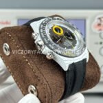 TW Factory Rolex Daytona 116500 40mm White Carbon Fiber Black Canvas Strap Black Dial