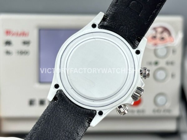 TW Factory Rolex Daytona 116500 40mm White Carbon Fiber Black Canvas Strap Black Dial