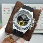 TW Factory Rolex Daytona 116500 40mm White Carbon Fiber Black Canvas Strap Black Dial