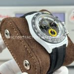 TW Factory Rolex Daytona 116500 40mm White Carbon Fiber Black Canvas Strap Black Dial