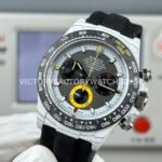 TW Factory Rolex Daytona 116500 40mm White Carbon Fiber Black Canvas Strap Black Dial