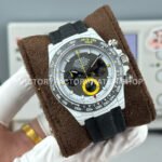 TW Factory Rolex Daytona 116500 40mm White Carbon Fiber Black Canvas Strap Black Dial