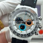 TW Factory Rolex Daytona 116500 40mm White Carbon Fiber Black Canvas Strap Grey Dial