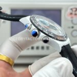 TW Factory Rolex Daytona 116500 40mm White Carbon Fiber Black Canvas Strap Grey Dial