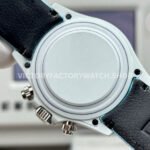 TW Factory Rolex Daytona 116500 40mm White Carbon Fiber Light Blue Canvas Strap White Diamond Bezel Blue Dial