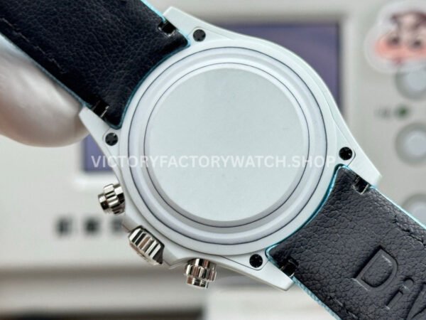 TW Factory Rolex Daytona 116500 40mm White Carbon Fiber Light Blue Canvas Strap White Diamond Bezel Blue Dial