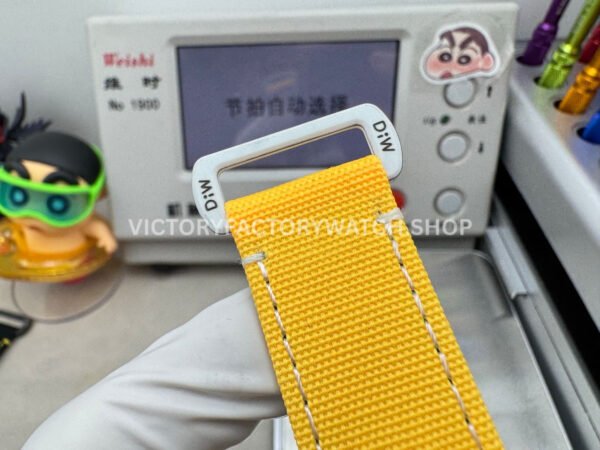 TW Factory Rolex Daytona 116500 40mm Yellow Carbon Fiber Yellow Canvas Strap White Dial