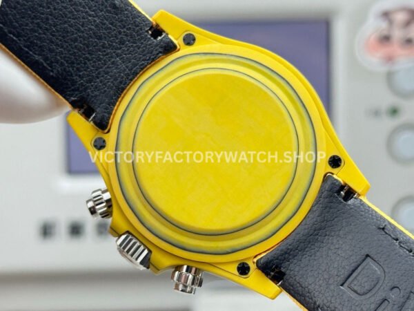 TW Factory Rolex Daytona 116500 40mm Yellow Carbon Fiber Yellow Canvas Strap White Dial