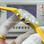 TW Factory Rolex Daytona 116500 40mm Yellow Carbon Fiber Yellow Canvas Strap White Dial