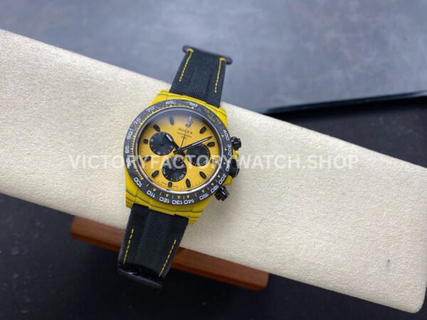 TW Factory Rolex Daytona Bumblebee 116500 Carbon Fiber Canvas Strap Yellow Dial