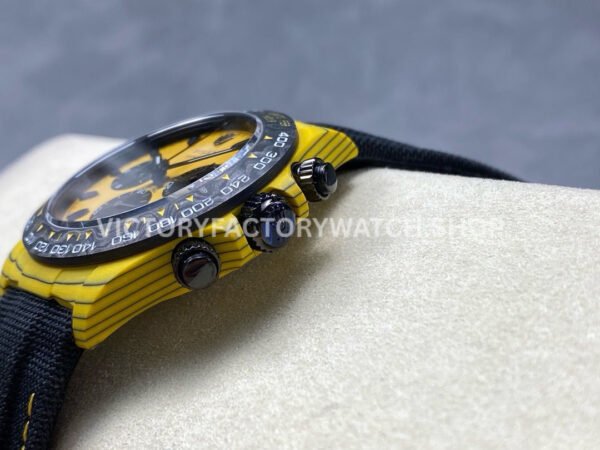 TW Factory Rolex Daytona Bumblebee 116500 Carbon Fiber Canvas Strap Yellow Dial