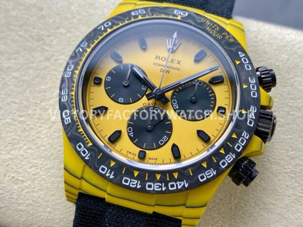 TW Factory Rolex Daytona Bumblebee 116500 Carbon Fiber Canvas Strap Yellow Dial