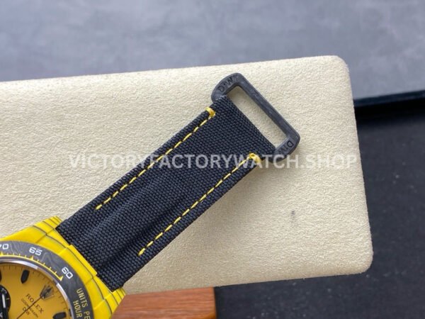 TW Factory Rolex Daytona Bumblebee 116500 Carbon Fiber Canvas Strap Yellow Dial
