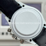 TW Factory Rolex Daytona 116500 40mm White Carbon Fiber Light Blue Canvas Strap Blue Diamond Bezel Blue Dial