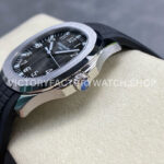 3K Factory Patek Philippe Aquanaut 40mm 5167A-001 Black Rubber Strap Black Dial (8) 3K Factory Patek Philippe Aquanaut 5167A-001 40mm Black Rubber Strap Black Dial