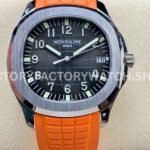 3K 5167A black dial orange strap Patek Aquanaut