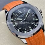 3K Factory Patek Philippe Aquanaut 5167A-001 40mm Orange Rubber Strap Black Dial