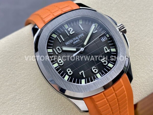 3K Factory Patek Philippe Aquanaut 5167A-001 40mm Orange Rubber Strap Black Dial