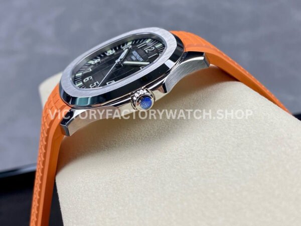 3K Factory Patek Philippe Aquanaut 5167A-001 40mm Orange Rubber Strap Black Dial