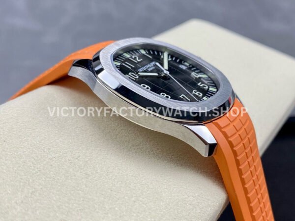 3K Factory Patek Philippe Aquanaut 5167A-001 40mm Orange Rubber Strap Black Dial
