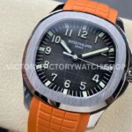 3K Factory Patek Philippe Aquanaut 5167A-001 40mm Orange Rubber Strap Black Dial