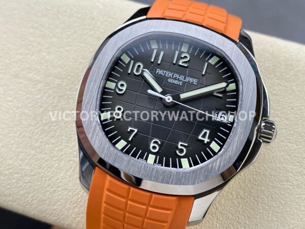 3K Factory Patek Philippe Aquanaut 5167A-001 40mm Orange Rubber Strap Black Dial
