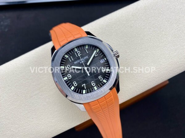 3K Factory Patek Philippe Aquanaut 5167A-001 40mm Orange Rubber Strap Black Dial