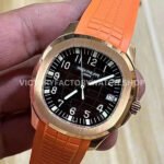 3K Factory Patek Philippe Aquanaut 5167R-001 40mm Rose Gold Orange Rubber Strap Brown Dial