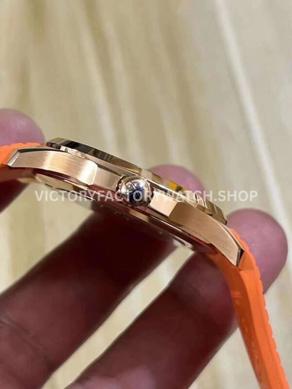3K Factory Patek Philippe Aquanaut 5167R-001 40mm Rose Gold Orange Rubber Strap Brown Dial