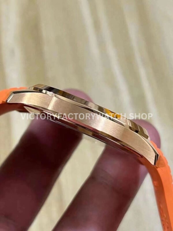 3K Factory Patek Philippe Aquanaut 5167R-001 40mm Rose Gold Orange Rubber Strap Brown Dial