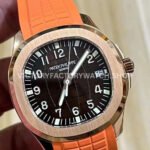 3K Factory Patek Philippe Aquanaut 5167R-001 40mm Rose Gold Orange Rubber Strap Brown Dial
