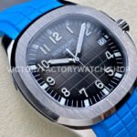 3K Factory Patek Philippe Aquanaut 5167A 40mm Steel Blue Rubber Strap Arabic Numerals Black Dial