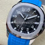 3K Factory Patek Philippe Aquanaut 5167A 40mm Steel Blue Rubber Strap Arabic Numerals Black Dial
