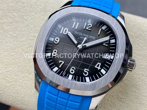 3K Factory Patek Philippe Aquanaut 5167A 40mm Steel Blue Rubber Strap Arabic Numerals Black Dial