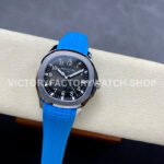 3K Factory Patek Philippe Aquanaut 5167A 40mm Steel Blue Rubber Strap Arabic Numerals Black Dial