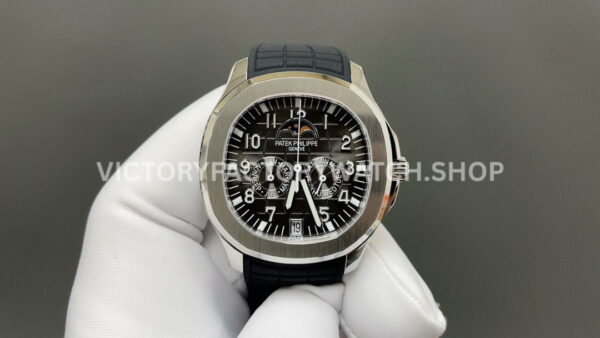 3K Factory Patek Philippe Aquanaut 5261 40mm Steel Black Rubber Strap Black Dial (4) 3K 5261 black dial steel Patek Aquanaut
