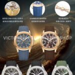 3K Factory Patek Philippe Aquanaut 5261R 40mm Rose Gold Brown Rubber Strap Brown Dial