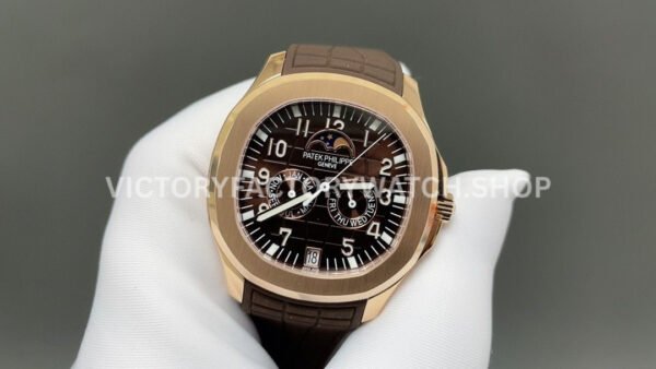 3K Factory Patek Philippe Aquanaut 5261R 40mm Rose Gold Brown Rubber Strap Brown Dial