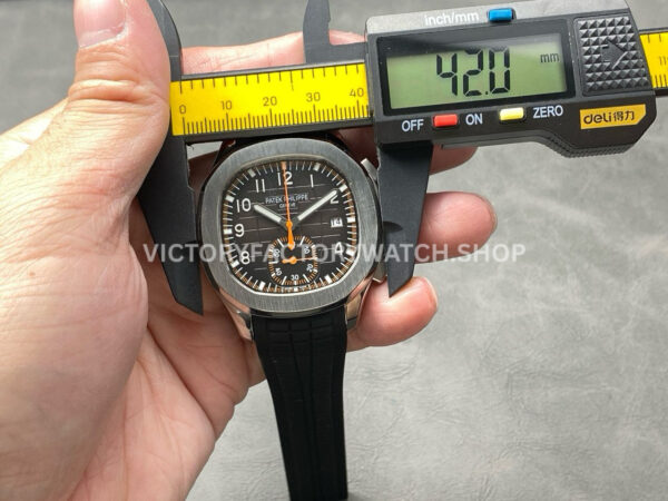 3K Factory Patek Philippe Aquanaut 5968A-0001 42mm White Gold Black Rubber Strap Arabic Nume (10) 3K Factory Patek Philippe Aquanaut 5968A-0001 42mm White Gold Black Rubber Strap Arabic Numerals Black Dial